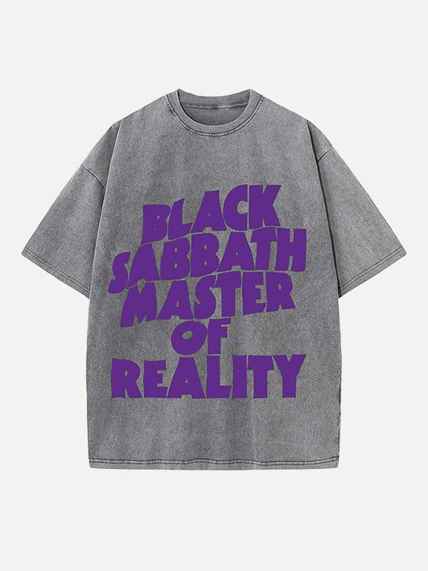 Black Sabbath Print Round Neck T-shirt