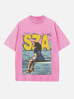 SZA Print Round Neck T-shirt