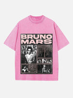 Bruno Mars Print Round Neck T-shirt