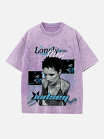 Halsey Print Round Neck T-shirt