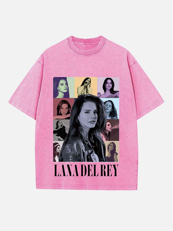 Lana Del Rey Print Round Neck T-shirt