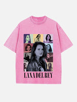 Lana Del Rey Print Round Neck T-shirt