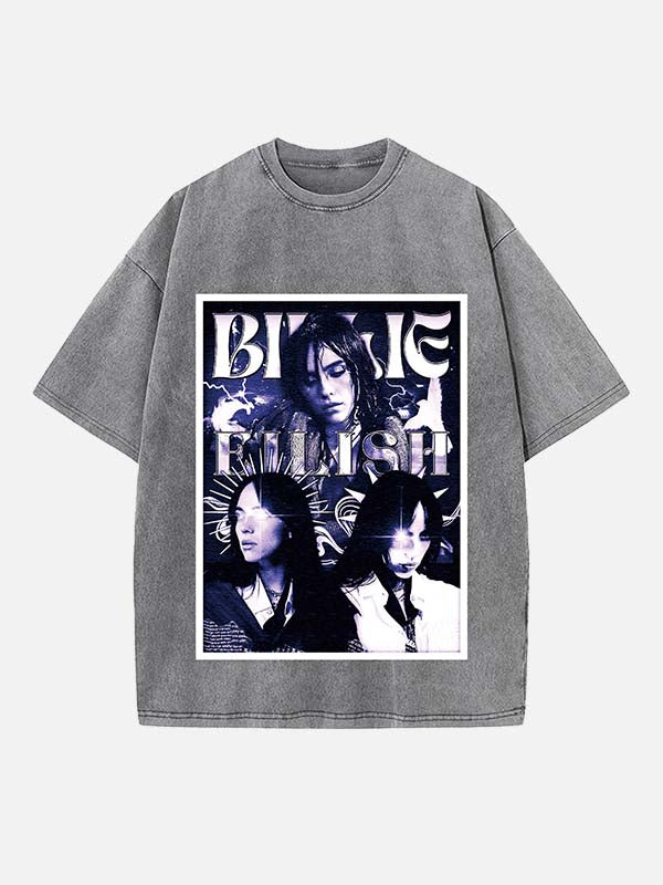 Billie Eilish Print Round Neck T-shirt