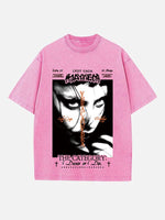 Lady Gaga Print Round Neck T-shirt