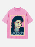 Michael Jackson Print Round Neck T-shirt