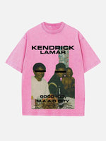 Kendrick Lamar Print Round Neck T-shirt