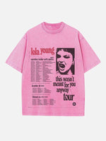 Lola Young Print Round Neck T-shirt