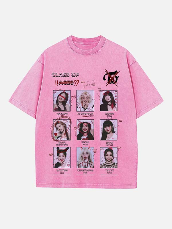 TWICE Print Round Neck T-shirt