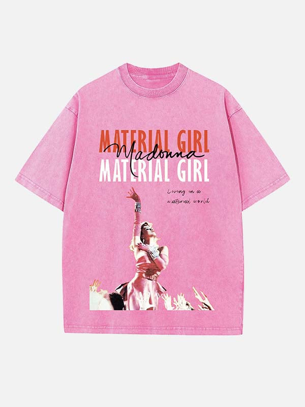 Madonna Print Round Neck T-shirt