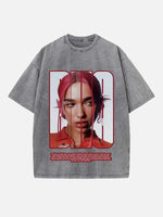 Dua Lipa Print Round Neck T-shirt