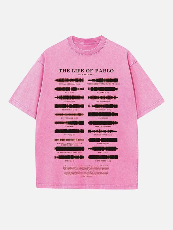 Kanye West Print Round Neck T-shirt