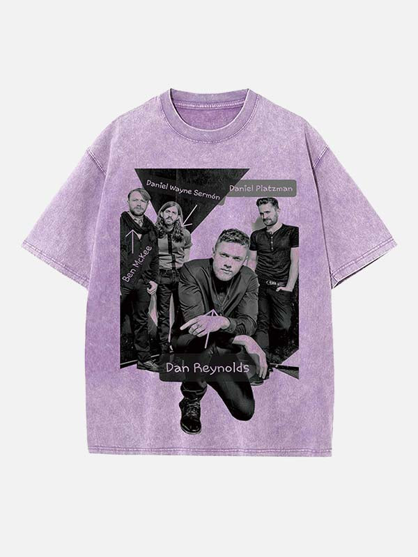 Imagine Dragons Print Round Neck T-shirt