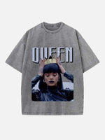 Rihanna Print Round Neck T-shirt
