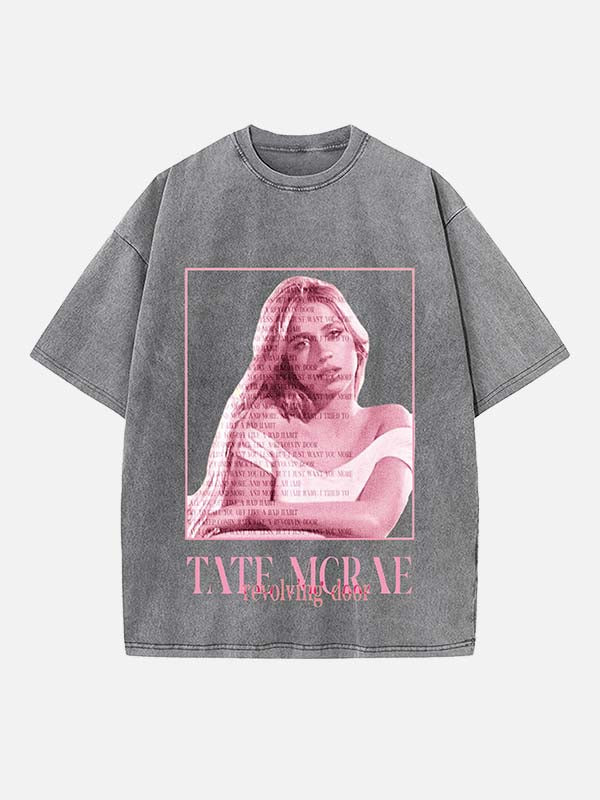 Tate McRae Print Round Neck T-shirt