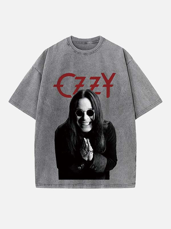 Black Sabbath Print Round Neck T-shirt