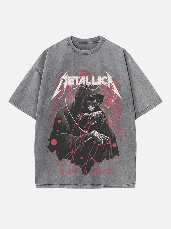 Metallica Print Round Neck T-shirt