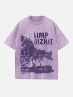 Limp Bizkit Print Round Neck T-shirt