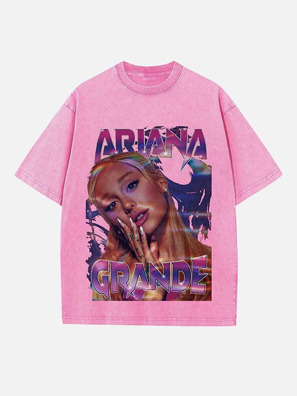 Ariana Grande Print Round Neck T-shirt