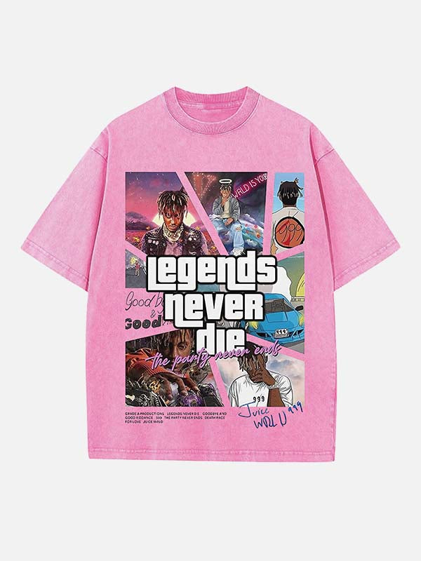 Juice WRLD Print Round Neck T-shirt