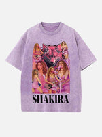 Shakira Print Round Neck T-shirt