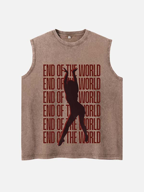 Miley Cyrus Print Round Neck Tank