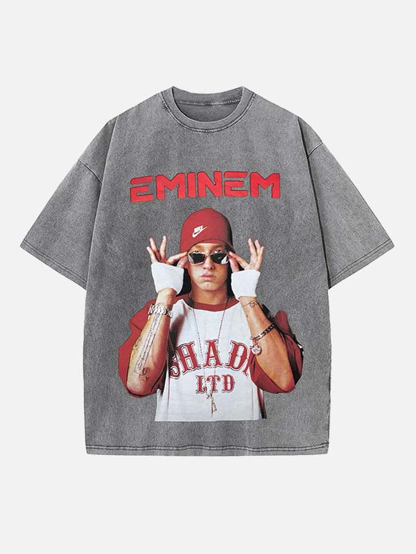 Eminem Print Round Neck T-shirt