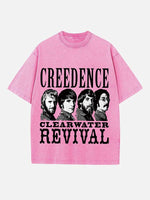 Creedence Clearwater Revival Print Round Neck T-shirt