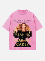 Mariah Carey Print Round Neck T-shirt