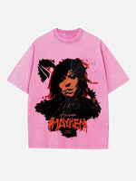 Lady Gaga Print Round Neck T-shirt