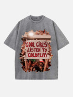 Coldplay Print Round Neck T-shirt