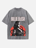 Billie Eilish Print Round Neck T-shirt