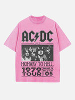 AC/DC Print Round Neck T-shirt