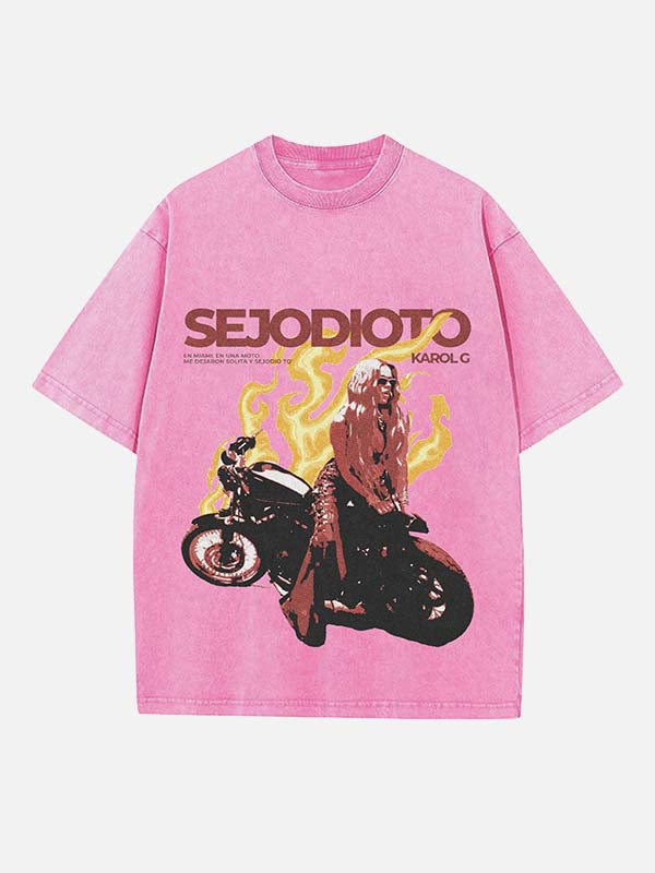 Karol G Print Round Neck T-shirt