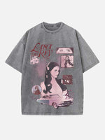 Lana Del Rey Print Round Neck T-shirt