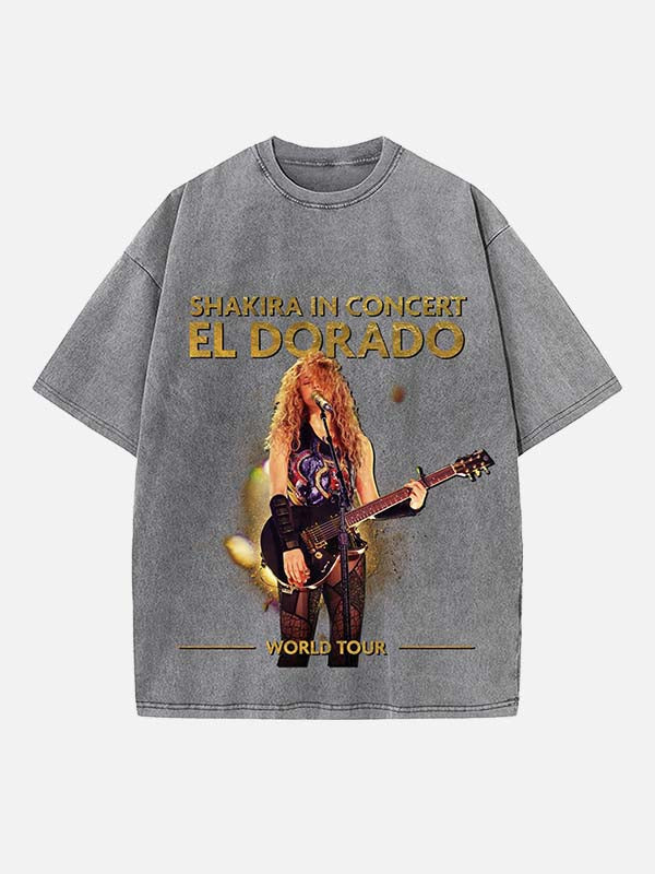 Shakira Print Round Neck T-shirt