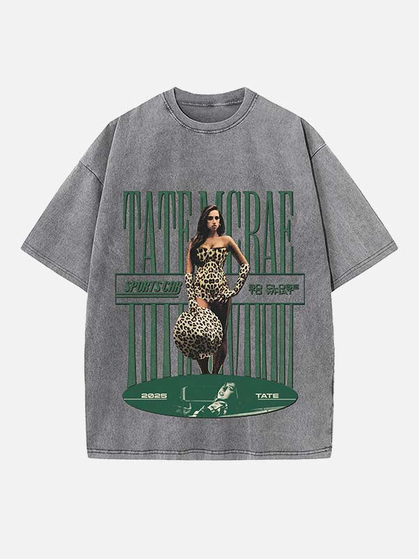 Tate McRae Print Round Neck T-shirt