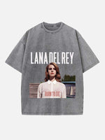 Lana Del Rey Print Round Neck T-shirt