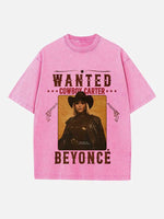 Beyoncé Print Round Neck T-shirt