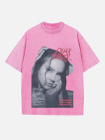 Lana Del Rey Print Round Neck T-shirt