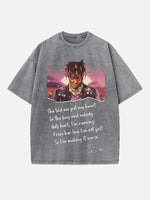 Juice WRLD Print Round Neck T-shirt