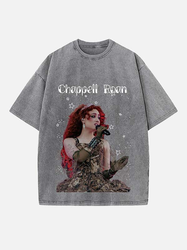 Chappell Roan Print Round Neck T-shirt