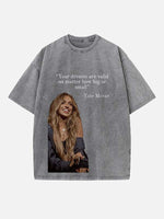 Tate McRae Print Round Neck T-shirt