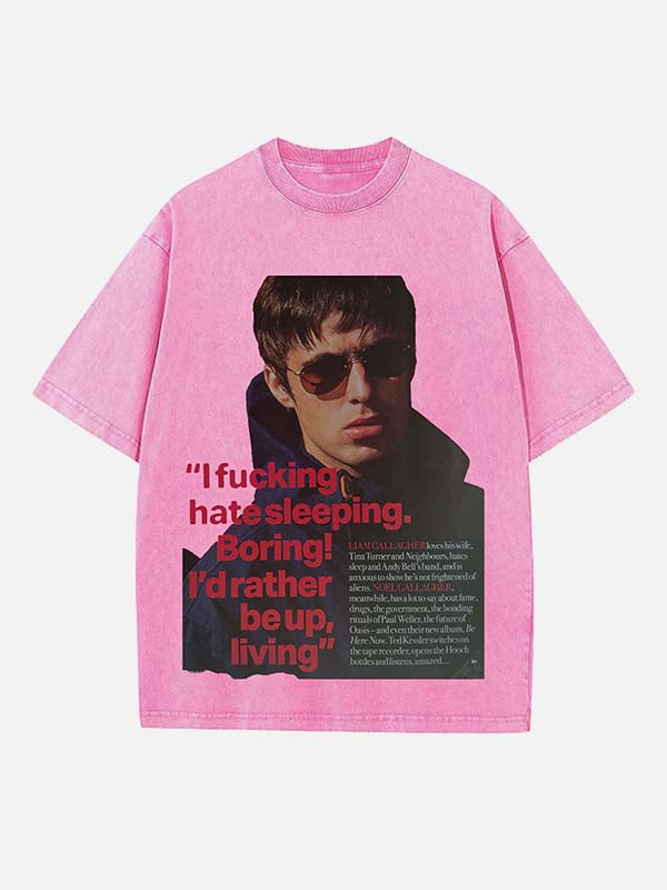 Oasis Print Round Neck T-shirt