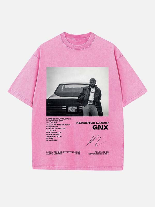 Kendrick Lamar Print Round Neck T-shirt