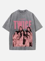 TWICE Print Round Neck T-shirt