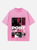 Post Malone Print Round Neck T-shirt