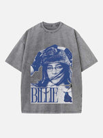 Billie Eilish Print Round Neck T-shirt