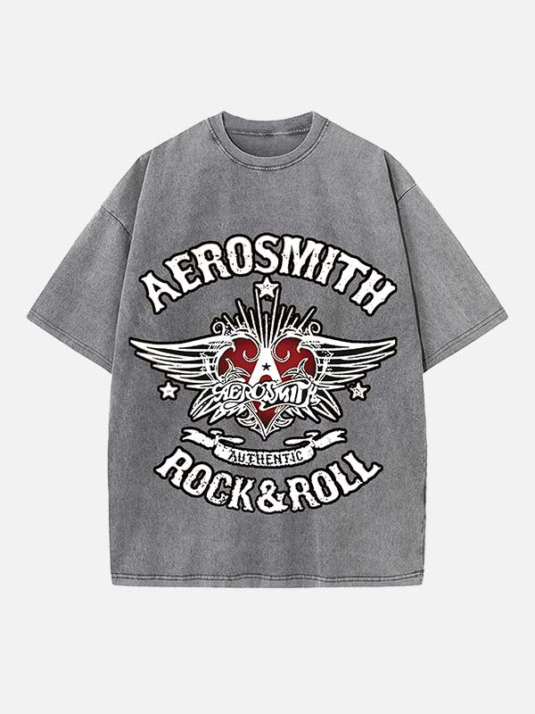 Aerosmith Print Round Neck T-shirt