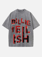 Billie Eilish Print Round Neck T-shirt