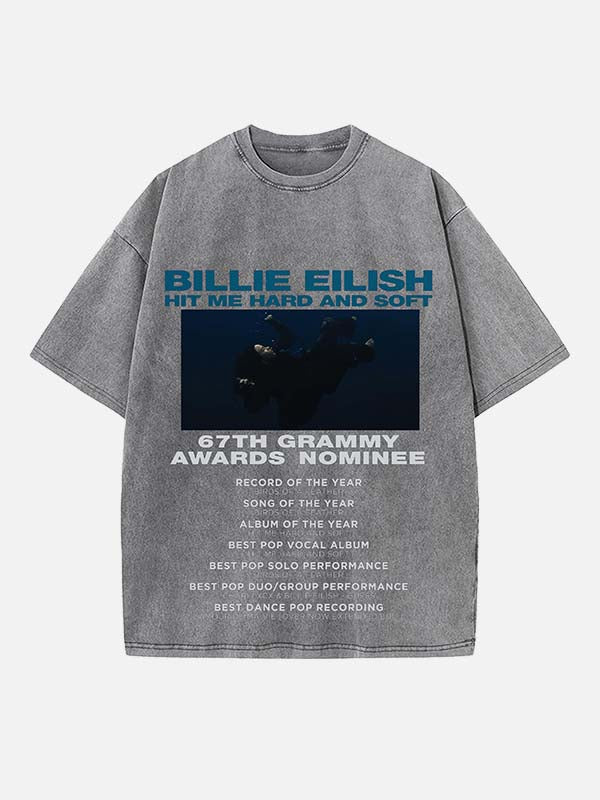 Billie Eilish Print Round Neck T-shirt